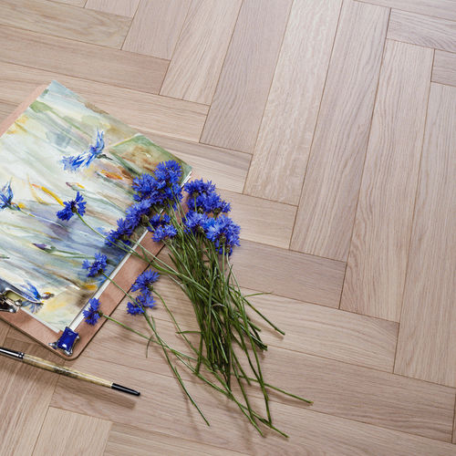 Parquet contrecollé - DAVY’S GREY - Coswick Hardwood - en chêne / finition mat / à coller