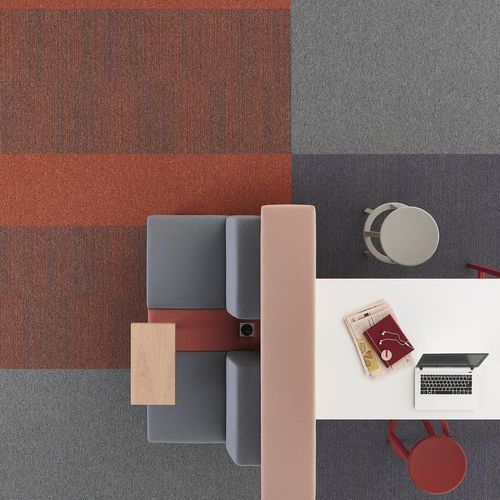 Moquette en dalles - ESSENCE STRIPE - DESSO OFFICE - tuftée / bouclée / synthétique