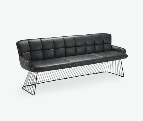 Banquette contemporaine - MARLA - FREIFRAU - en tissu / en cuir / avec accoudoirs