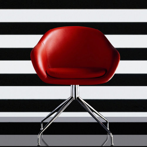 Chaise visiteur contemporaine - FÓRMULA - JMM - d'intérieur / en tissu / en métal