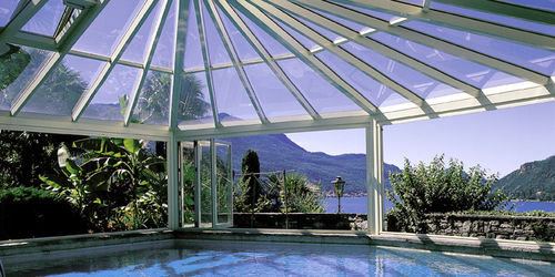 Véranda en métal - HAWAII 60 - SunParadise - en verre / pour piscine