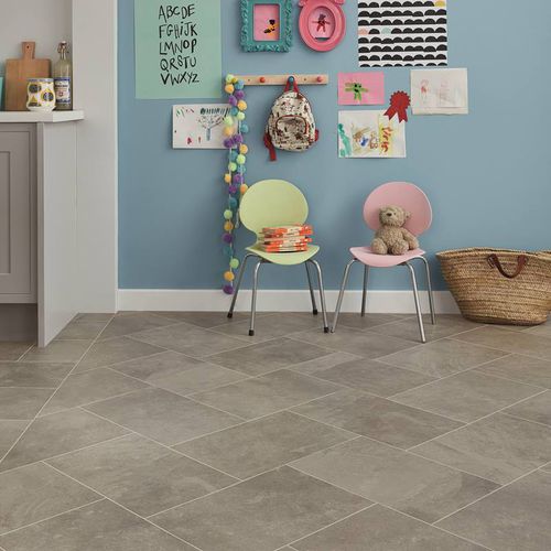 Revêtement de sol en vinyle - RUBENS : GREY RIVEN SLATE - Designflooring - d'intérieur / résidentiel / en dalles