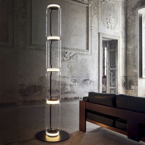 Colonne lumineuse contemporaine - NOCTAMBULE  - FLOS - en acier / en silicone / en fonte d'aluminium