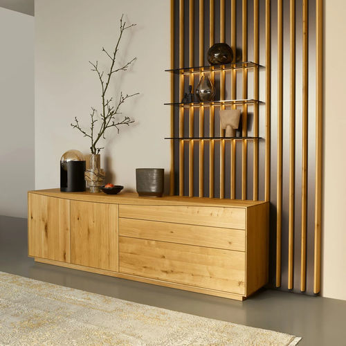 Buffet contemporain - PURO WAVE - ANREI - Reisinger GmbH - en chêne / en noyer / en frêne