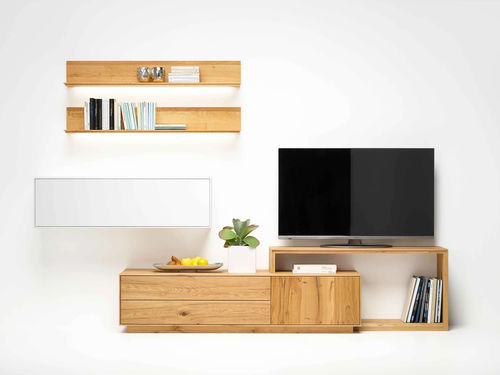 Ensemble TV mural contemporain - PURO - ANREI - Reisinger GmbH - en chêne / en noyer / en frêne