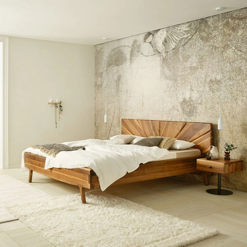 Lit double - SOL - ANREI - Reisinger GmbH - contemporain / avec tête de lit / avec tables de chevet