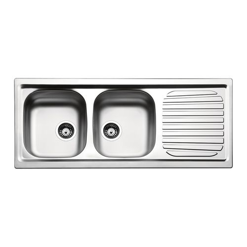 Évier 2 bacs - FIRENZE : FH1162MI - Apell S.p.A. - avec égouttoir / en inox / encastrable
