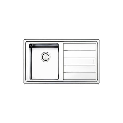 Évier 1 bac - LINEAR PLUS : LNP861I - Apell S.p.A. - avec égouttoir / en inox / encastrable