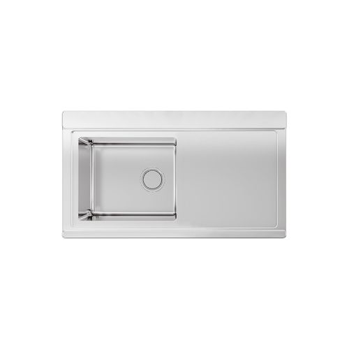 Évier 1 bac - SFERA : SA901I  - Apell S.p.A. - avec égouttoir / en inox / encastrable