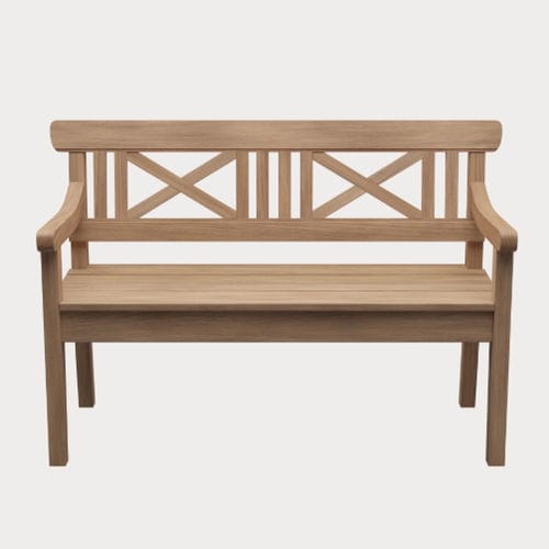 Banc contemporain - DRACHMANN - Fritz Hansen - en bois massif / en teck / avec dossier