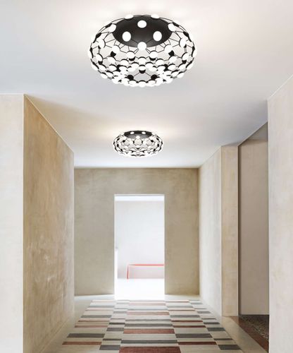 Plafonnier contemporain - Mesh - LUCEPLAN - sculptural / en acier / en polycarbonate