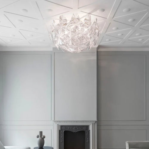 Plafonnier contemporain - Hope - LUCEPLAN - sculptural / en verre / en acier inoxydable poli