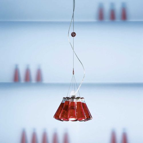 Suspension - CAMPARI LIGHT - INGO MAURER - en métal / en verre / en liège