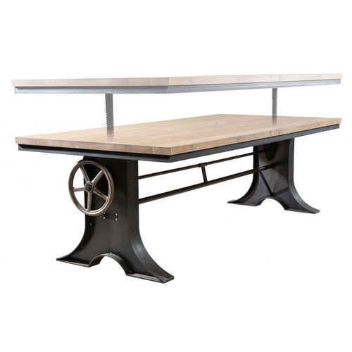 Table design industriel - SL-014 - Waterman Meubelen B.V. (Sturdy-Legs) - en chêne / en hêtre / en érable