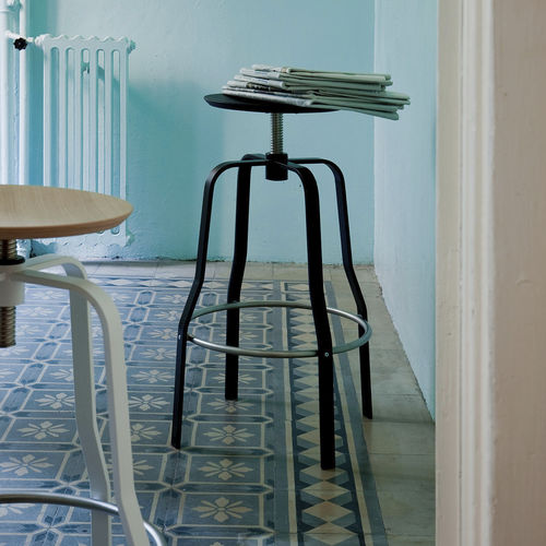 Tabouret de bar de style - GIRO - Lapalma - en contreplaqué / avec piètement en acier inoxydable / tapissé