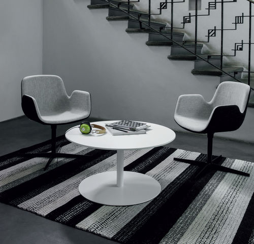 Table basse contemporaine - BRIO - Lapalma - en bois / en stratifié / avec piètement en acier inoxydable