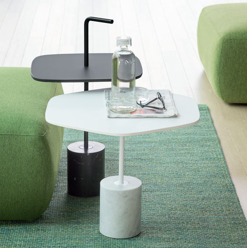 Table d'appoint contemporaine - JEY - Lapalma - en HPL / avec piètement en marbre / avec piètement en béton