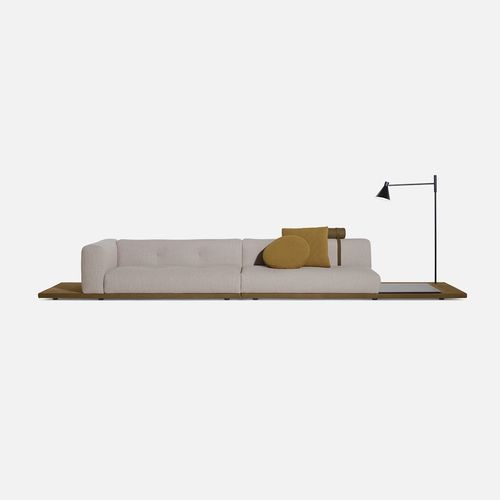 Canapé modulable - Erei Zone - DePadova - contemporain / en tissu / en cuir