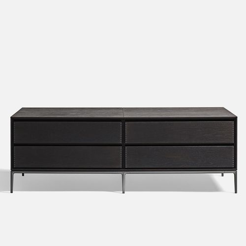 Buffet contemporain - Horizontal  - DePadova - en placage de bois / en MDF / en aluminium laqué