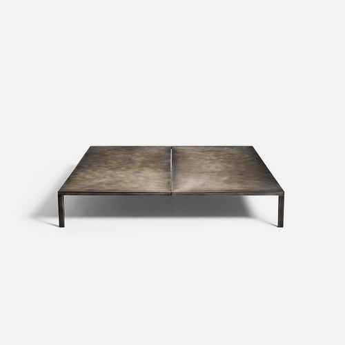 Table basse contemporaine - Metallaro - DePadova - en acier inoxydable / avec piètement en acier inoxydable / carrée