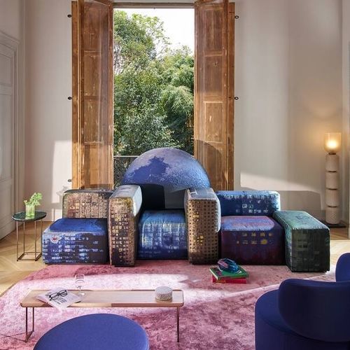 Canapé modulable - NOTTURNO A NEW YORK - Cassina - contemporain / en tissu / avec revêtement amovible