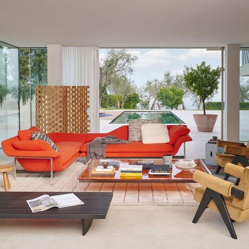 Table basse contemporaine - ESOSOFT  - Cassina - en verre / en marbre / avec piètement en aluminium