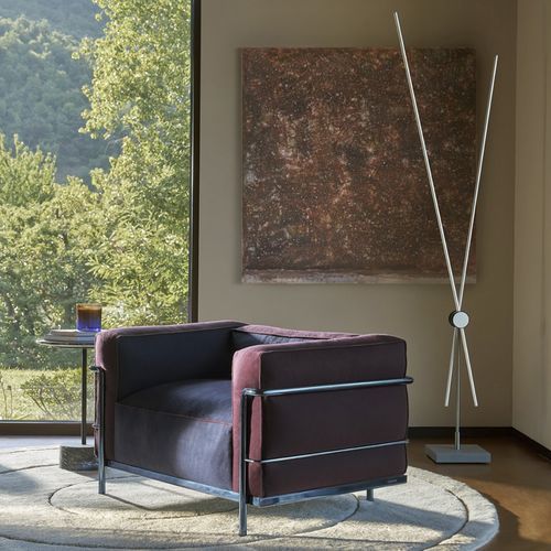 Fauteuil contemporain - LC3 KITON - Cassina - en tissu / en métal / avec coussin amovible