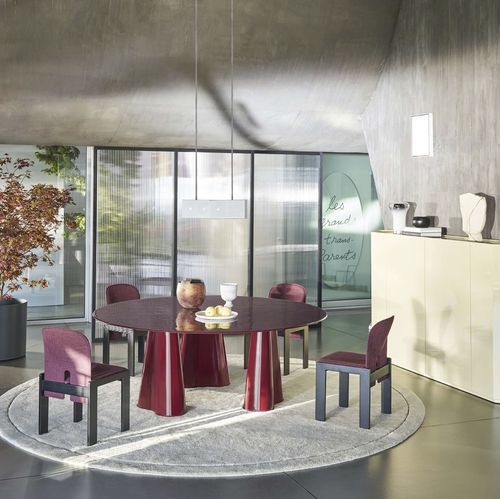 Table à manger contemporaine - TREFLO - Cassina - en métal / avec piètement en métal / ronde