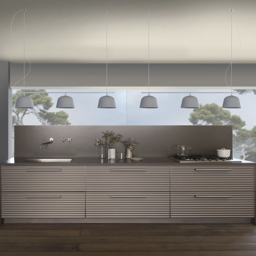 Cuisine contemporaine - CINQUETERRE  - SCHIFFINI - en aluminium / avec îlot / avec poignée