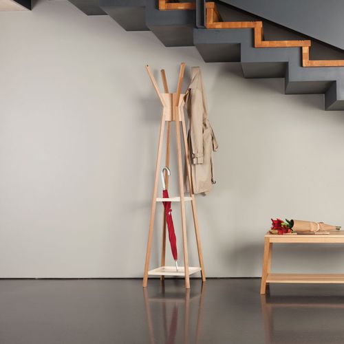 Porte-manteau sur pied - MAGELLAN - Woodman Ltd. - contemporain / en tôle / en chêne