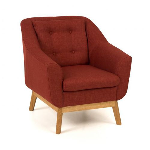 Fauteuil contemporain - PAULA - Woodman Ltd. - en tissu / en chêne / à coussins