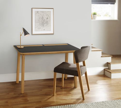 Bureau contemporain - KOTA - Woodman Ltd. - en chêne / en cuir / en linoléum