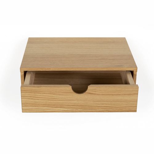 Table de chevet contemporaine - FARSTA - Woodman Ltd. - en chêne / rectangulaire / avec tiroir