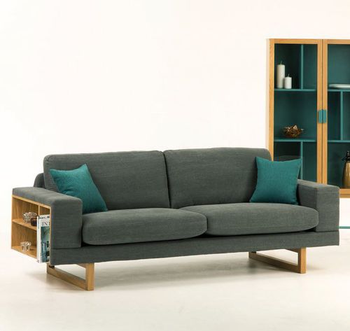 Canapé contemporain - LIBRERIA SOFT - Woodman Ltd. - en tissu / avec accoudoirs / avec rangement
