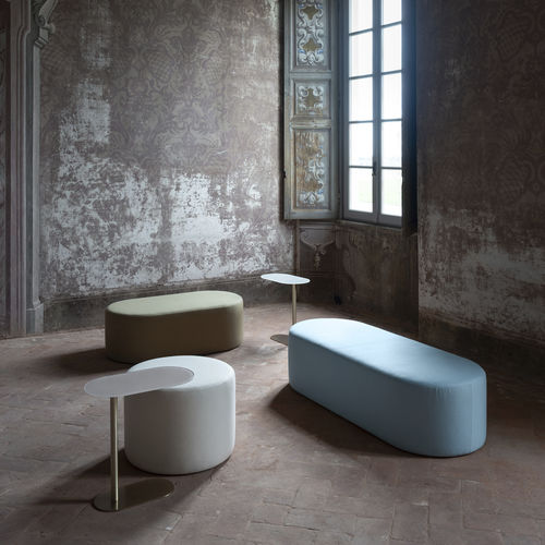 Pouf contemporain - ISOLA - IOC project partners - en tissu / rond / ovale