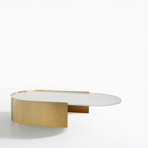 Table basse contemporaine - GUASTALLA - IOC project partners - en verre / en chêne / en bois laqué mat