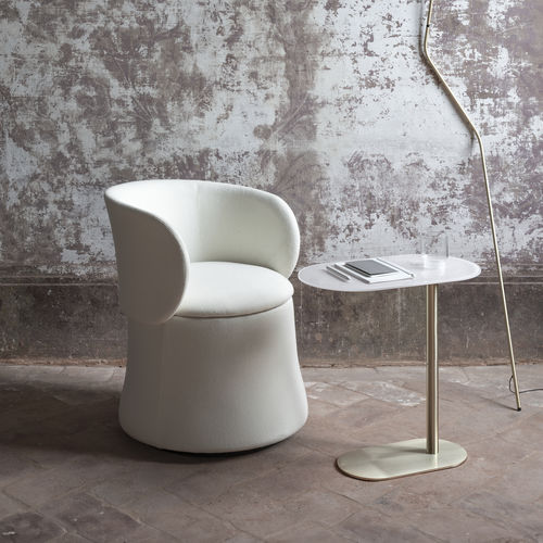 Fauteuil contemporain - LODOVICA POUF - IOC project partners - en tissu / avec dossier haut / tapissé