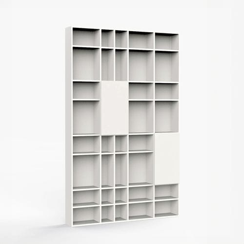 Bibliothèque modulable - BOOK'S - IOC project partners - contemporaine / professionnelle / en bois laqué mat