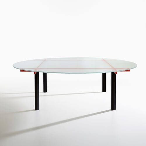 Table de réunion contemporaine - BALANCE - IOC project partners - en verre / avec piètement en métal / rectangulaire