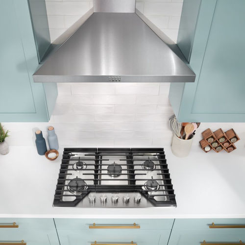 Table de cuisson à gaz - WCGK7030PS - Whirlpool - 5 foyers / encastrable / avec manettes