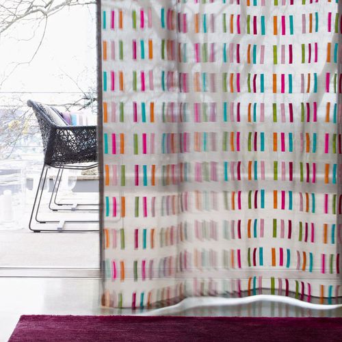 Voilage à motif - ZIMMER + ROHDE : URBAN RHYTHM - Zimmer + Rohde GmbH - en satin / en polyester / lavable