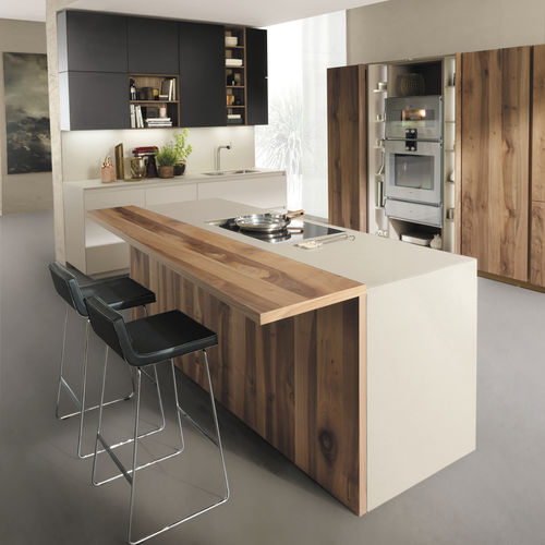 Table contemporaine - PAK - Euromobil spa - en bois / avec piètement en bois / rectangulaire