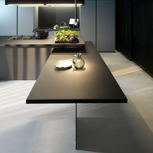 Table contemporaine - PIANO TAVOLO - Euromobil spa - en Fenix NTM® / avec piètement en métal / rectangulaire