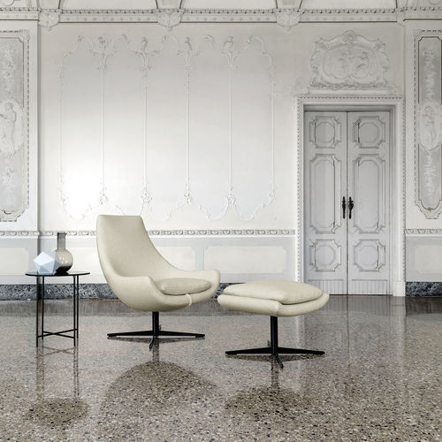 Fauteuil contemporain - EGO - desiree divani - en tissu / en cuir / en métal