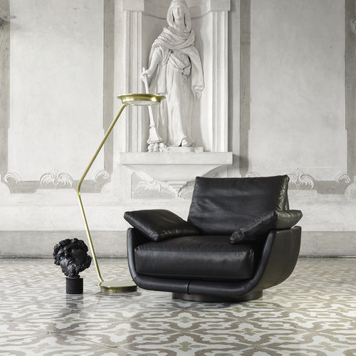 Fauteuil contemporain - TULISS - desiree divani - en tissu / en cuir / en métal