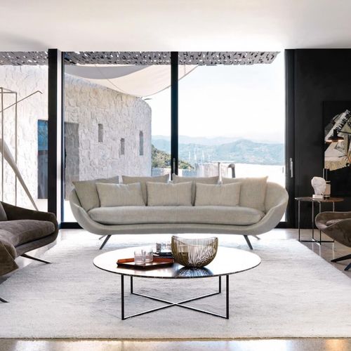 Canapé en arc de cercle - AVÍ - desiree divani - contemporain / en tissu / en cuir