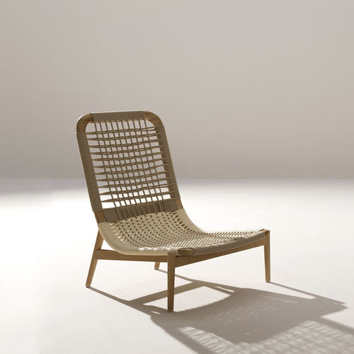 Fauteuil contemporain - EBEN - desiree divani - en corde / en iroko / en polyester