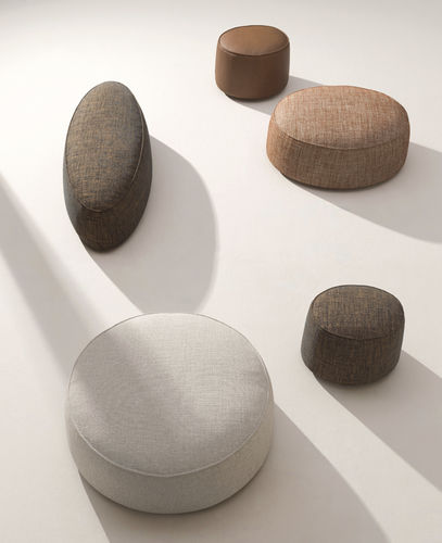 Pouf contemporain - POND - desiree divani - en tissu / rond / ovale