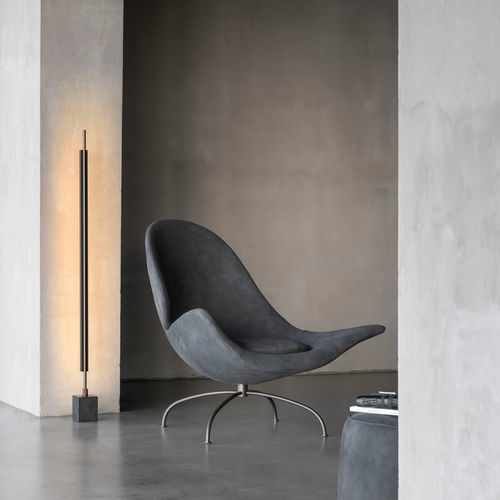 Fauteuil contemporain - CLOÈ - desiree divani - en tissu / en cuir / en acier