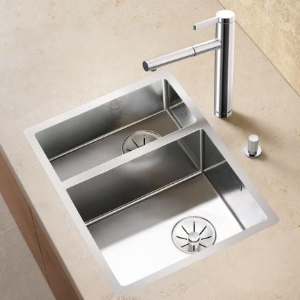 Évier 2 bacs - CLARON 340/180-IF - BLANCO GmbH + Co KG - sans égouttoir / en inox / encastrable